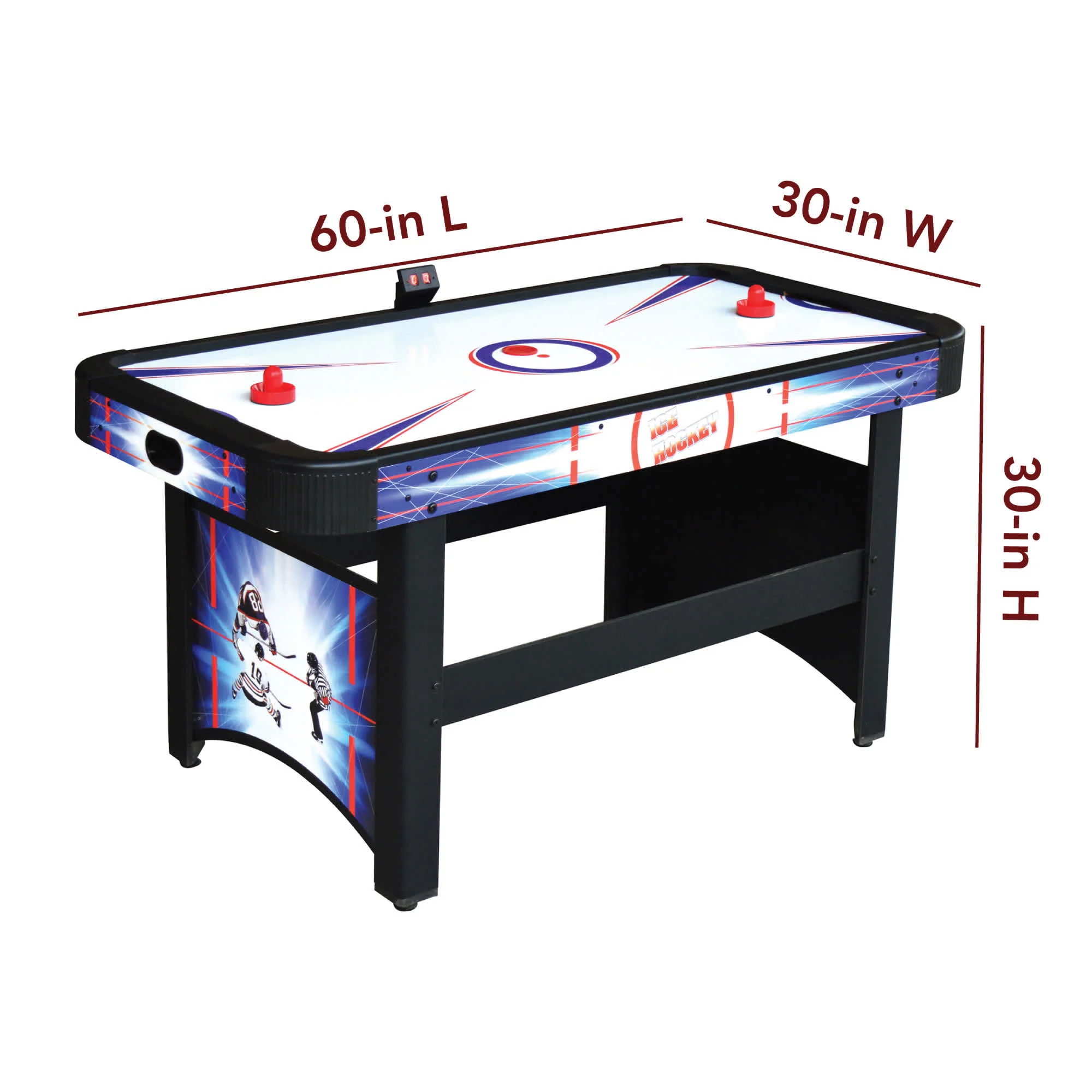 Patriot 60-in Air Hockey Table with LED Scoring