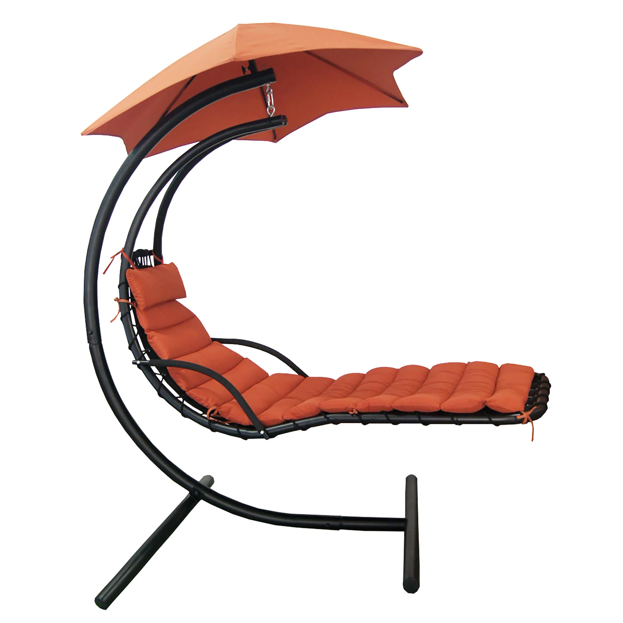 Floating Chaise Lounger with Canopy