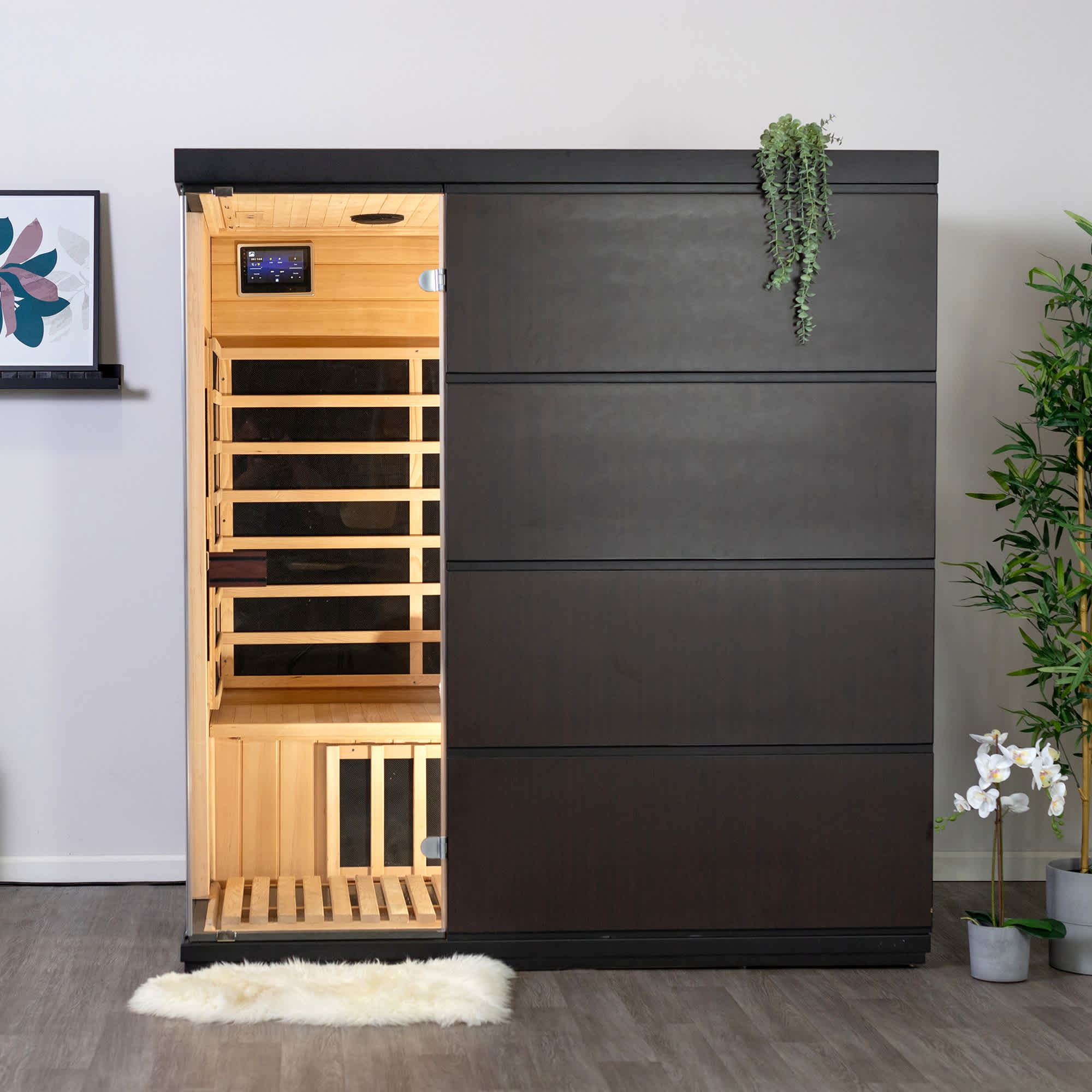 Sirona 3-Person Hemlock Infrared Sauna with 8 Carbon Heaters