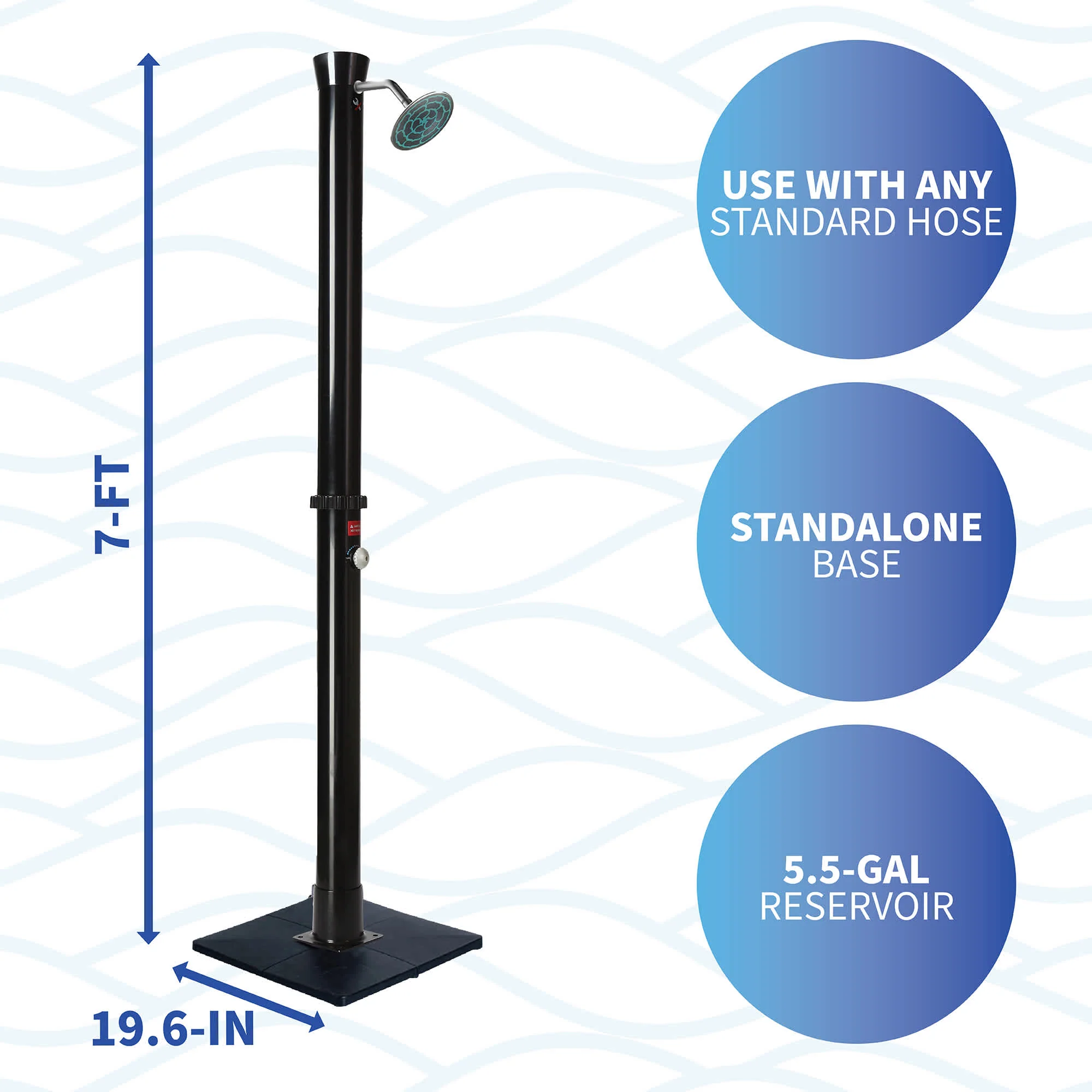 Outdoor Solar Shower with Base