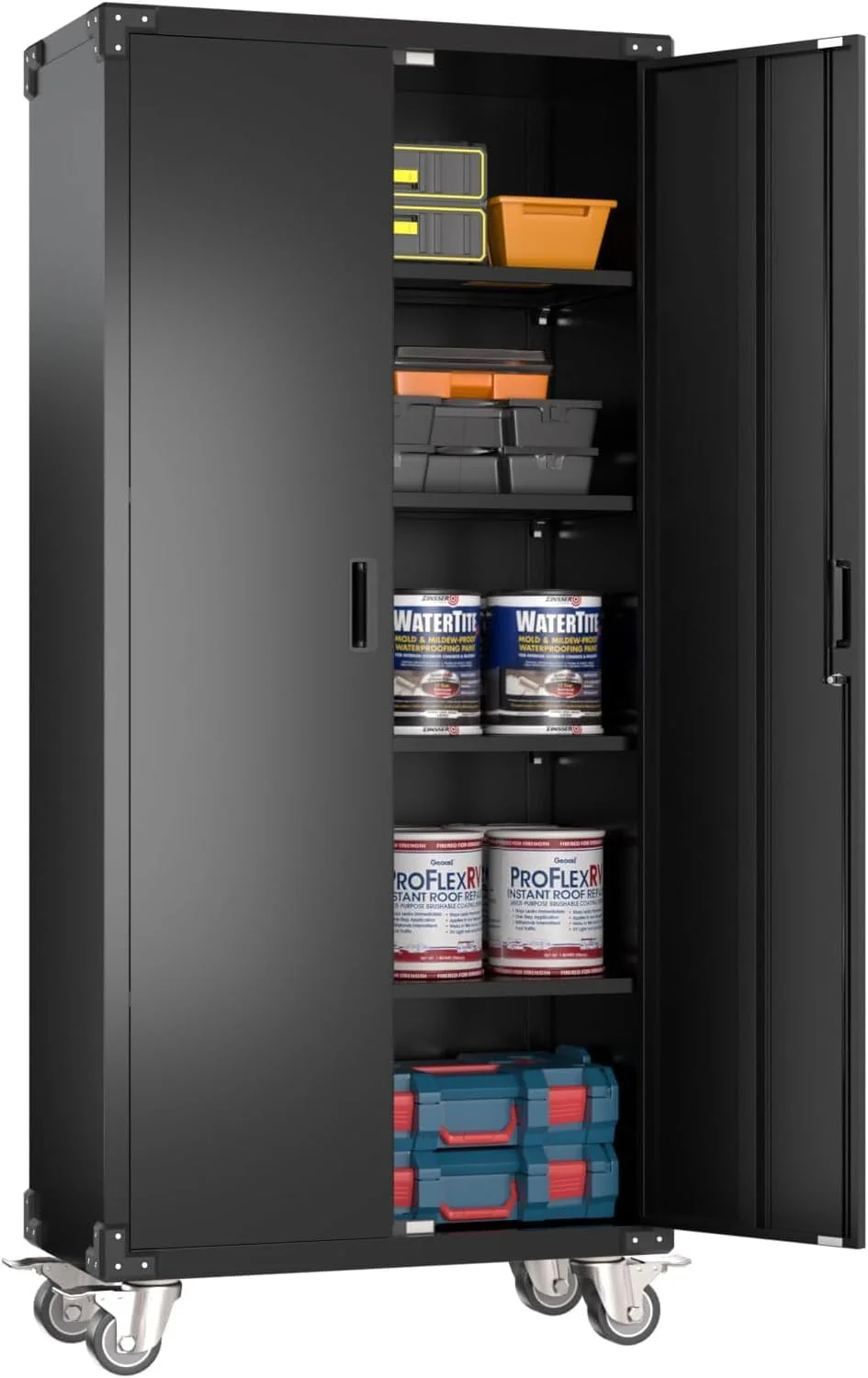 AOBABO Garage Storage Cabinet with Wheels - 72