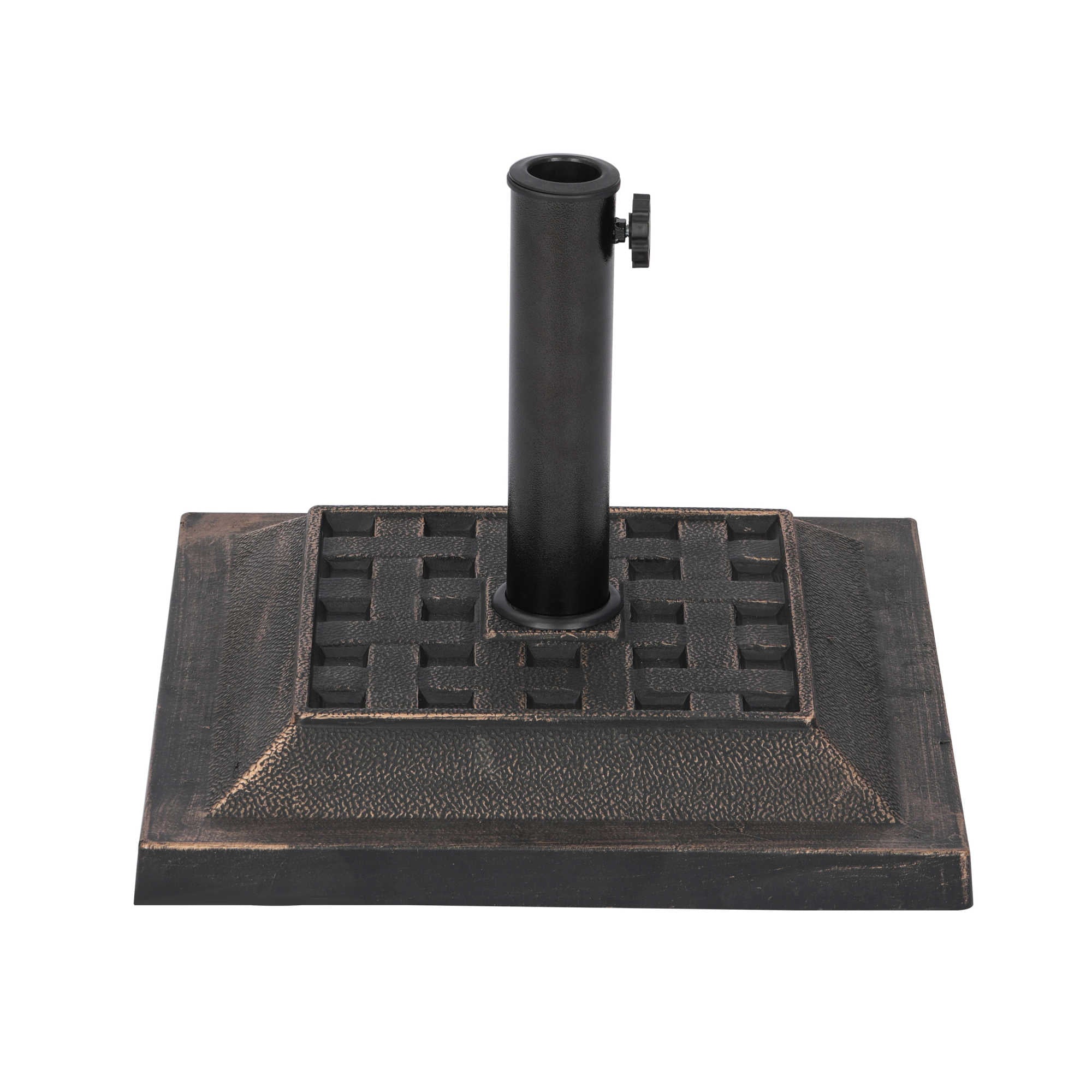 26-lb All-Weather Outdoor Square Resin Umbrella Base - Bronze
