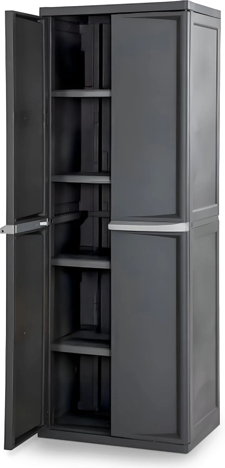 STERILITE Storage Cabinet - Rugged Plastic Garage Organizer - Mearch