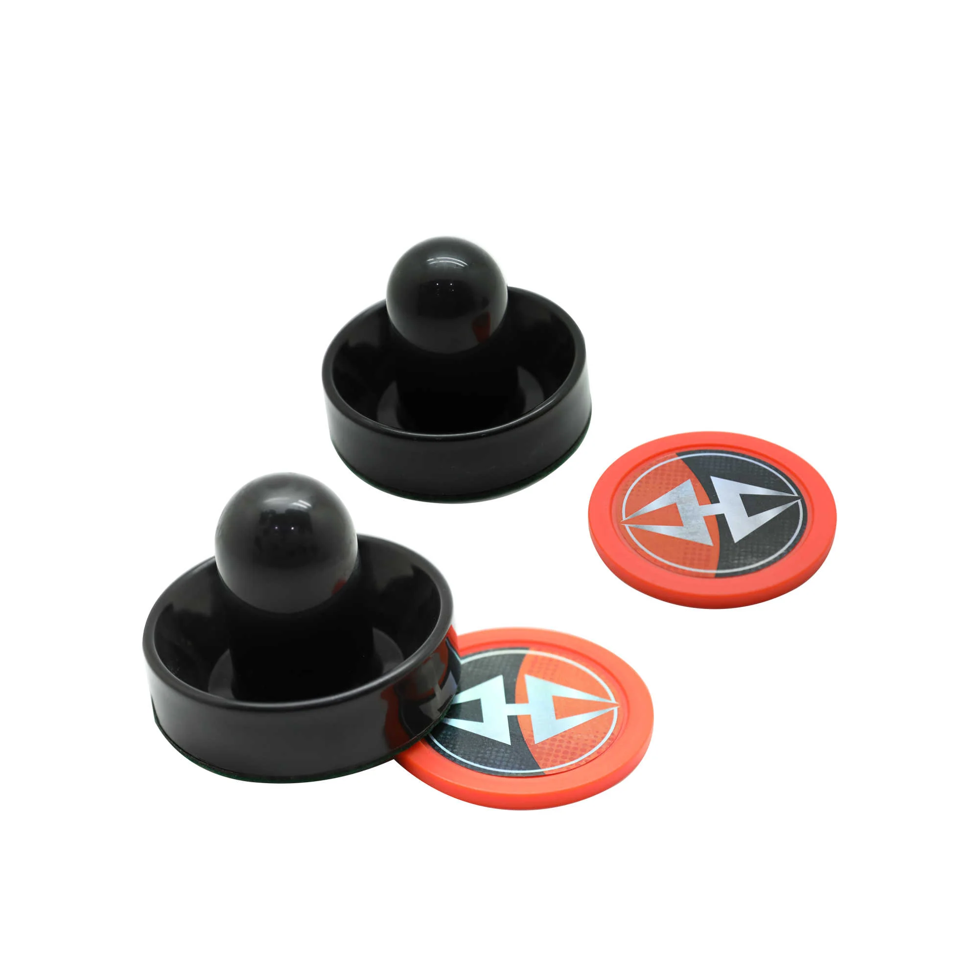 Air Hockey 3-in Strikers and 2.5-in Pucks - Black and Orange
