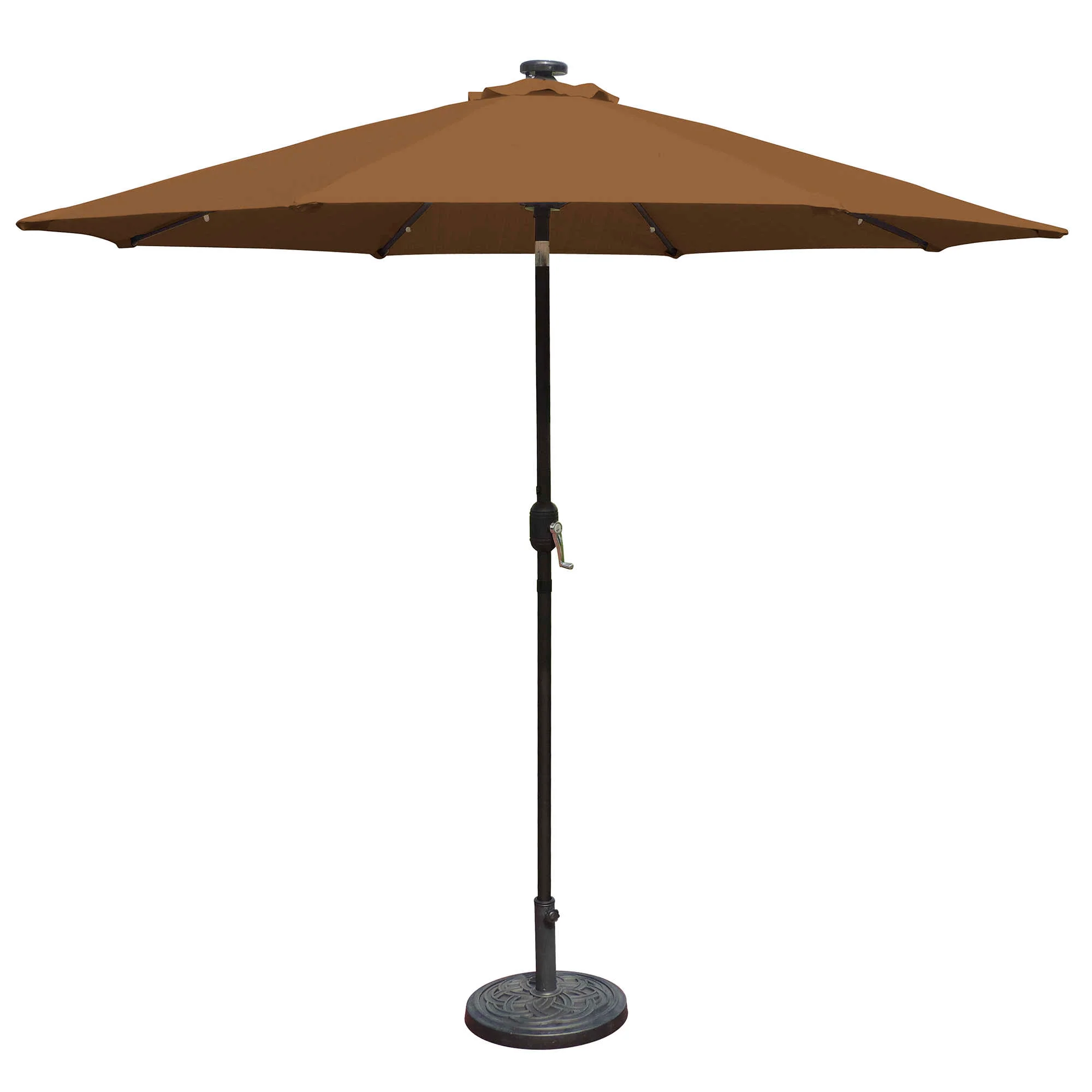Mirage Fiesta 9-ft Octagonal Market Umbrella with Solar LED Lights