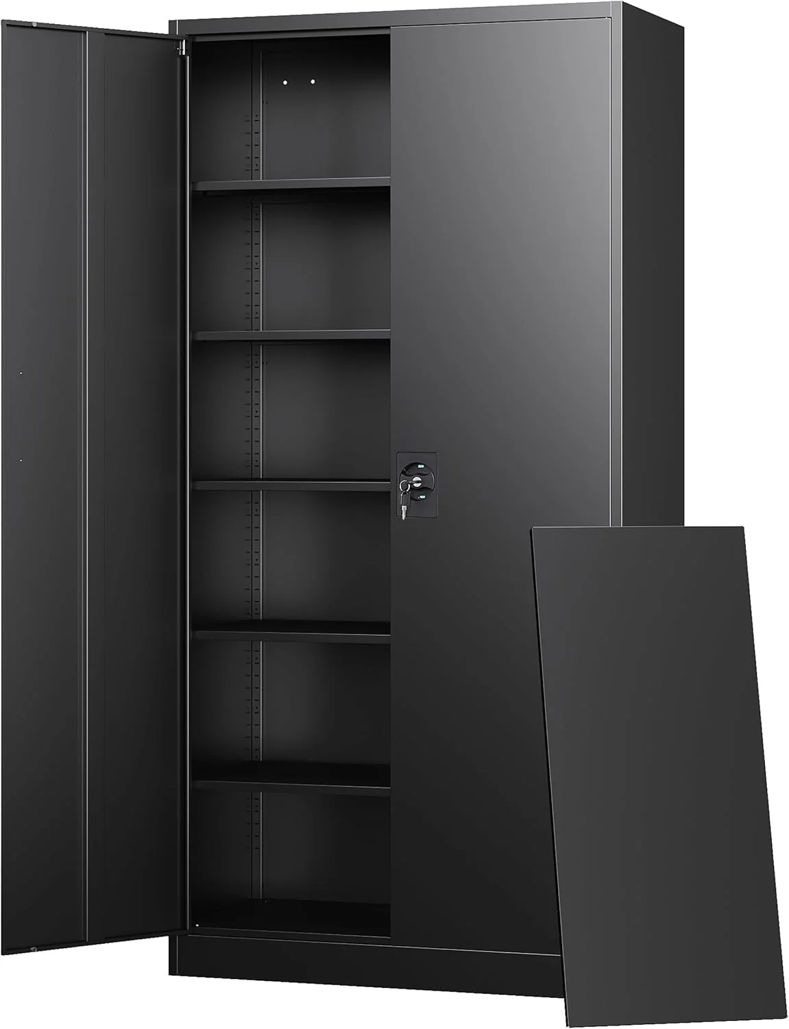 LETAYA Metal Garage Storage Cabinets with Lock and Shelves - Mearch