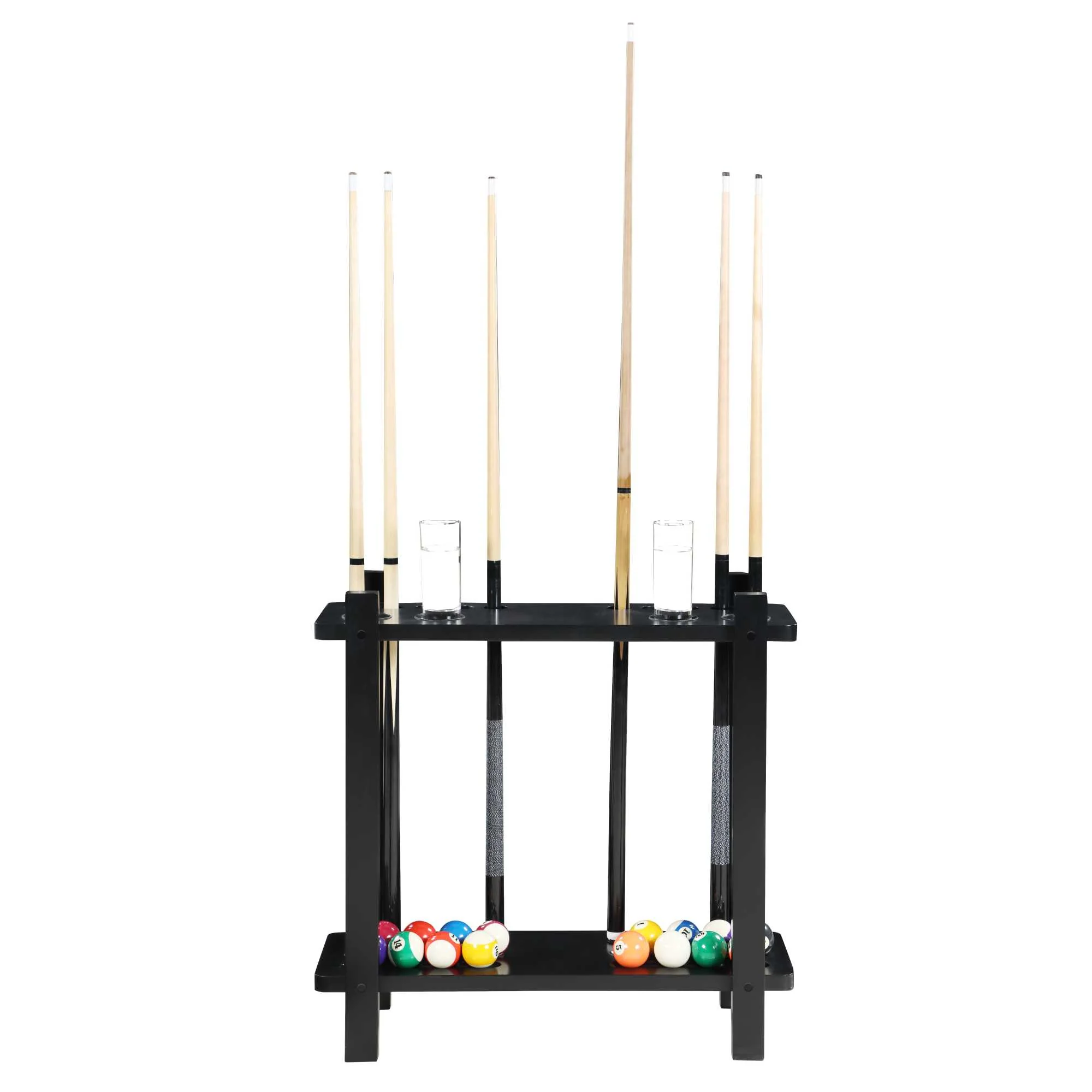 Classic Floor Billiard Pool Cue Rack