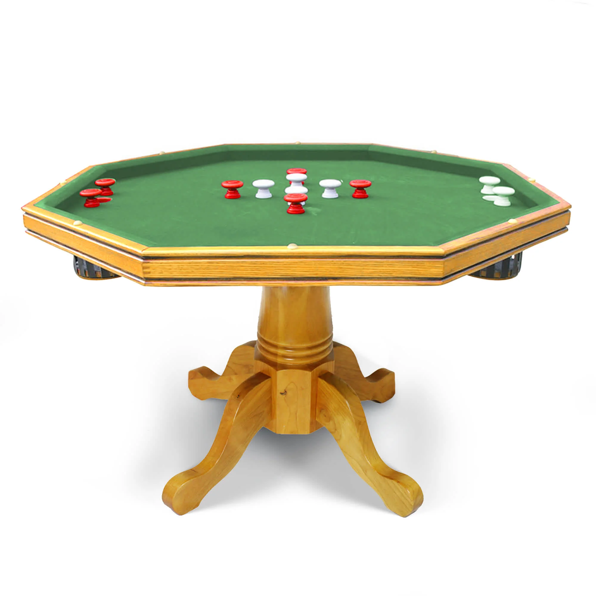 Kingston 48-in Poker Table Combo Set (Table Set Only) - Oak Finish