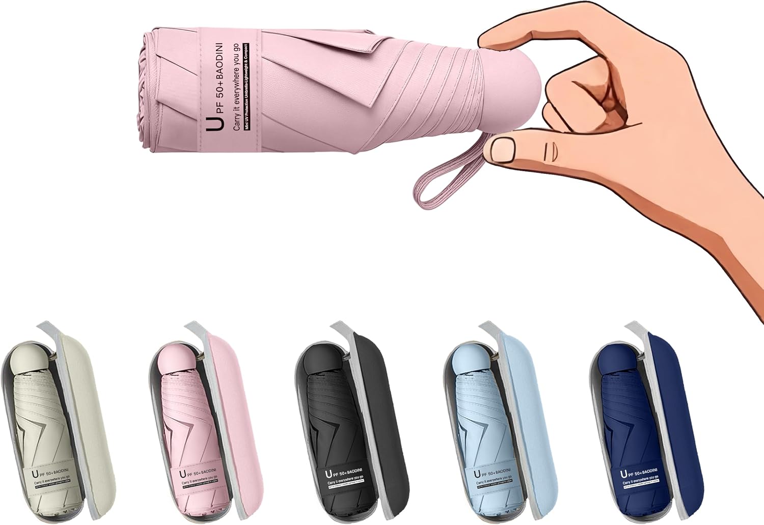 BAODINI Capsule Umbrella - Pink
