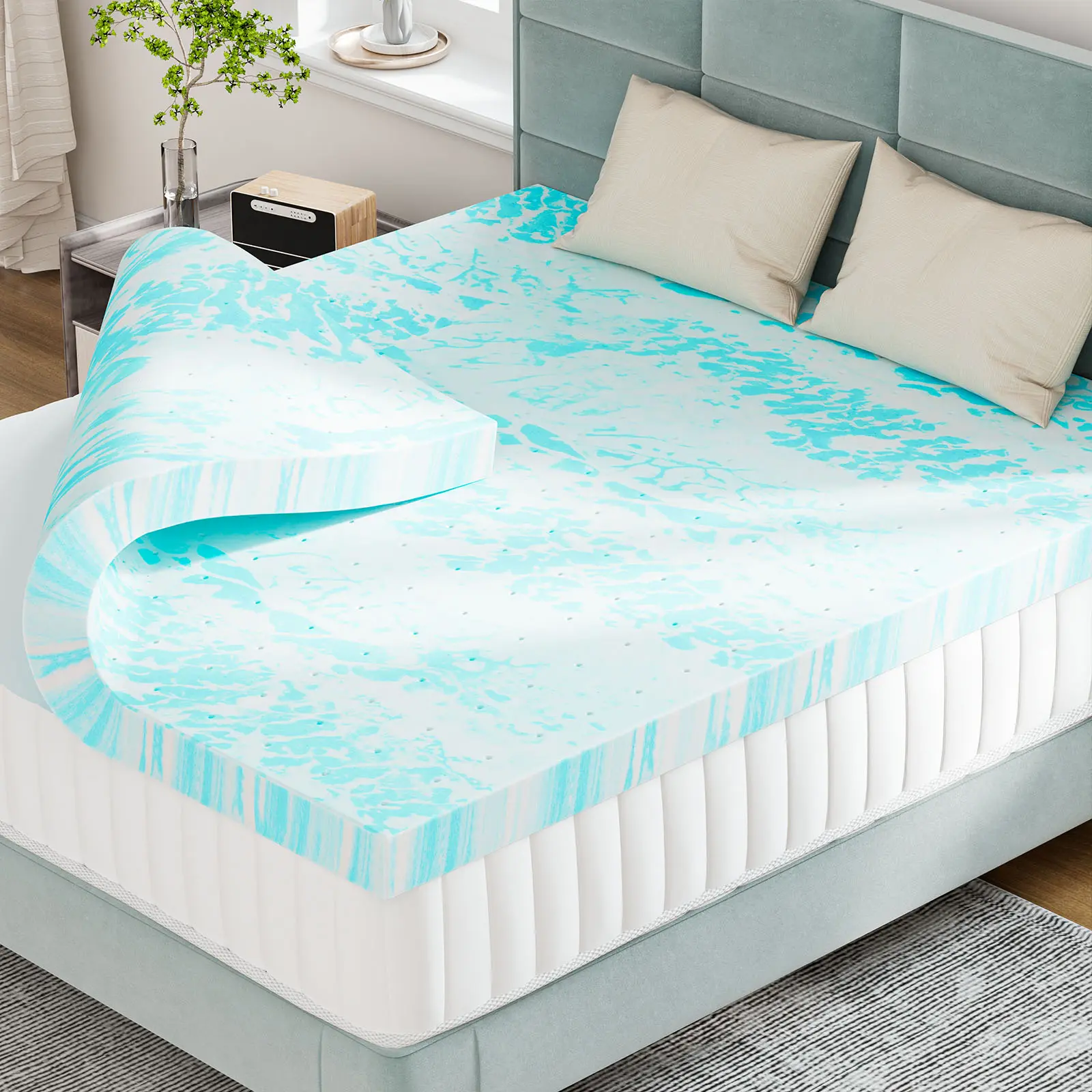 Sweetcrispy Official -  Mattress Topper Memory Foam Mattress Breathable Topper - Mearch