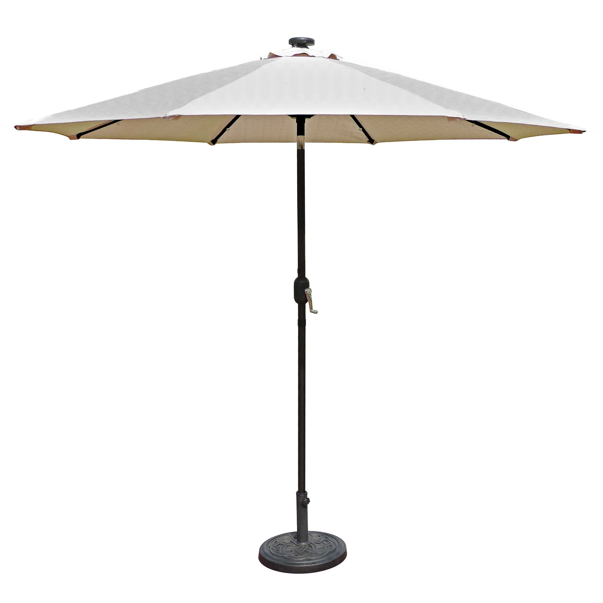Mirage Fiesta 9-ft Octagonal Market Umbrella with Solar LED Lights
