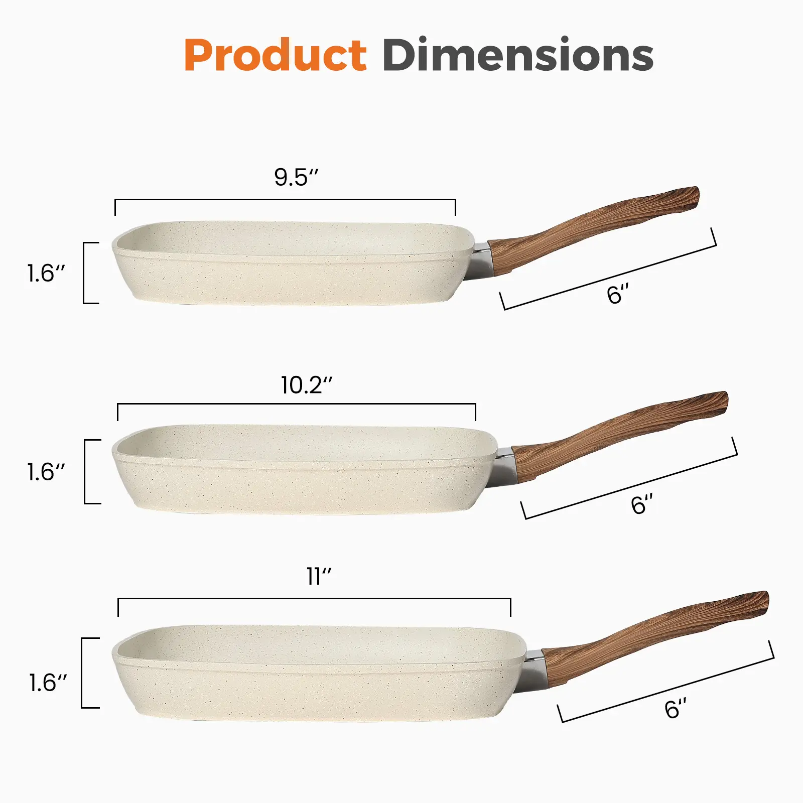 12 Pcs Pots and Pans Set, Granite Nonstick Cookware Sets Detachable Handle, Stackable Induction Kitchen Cooking Set, Stain & Scratch-resistant - Mearch
