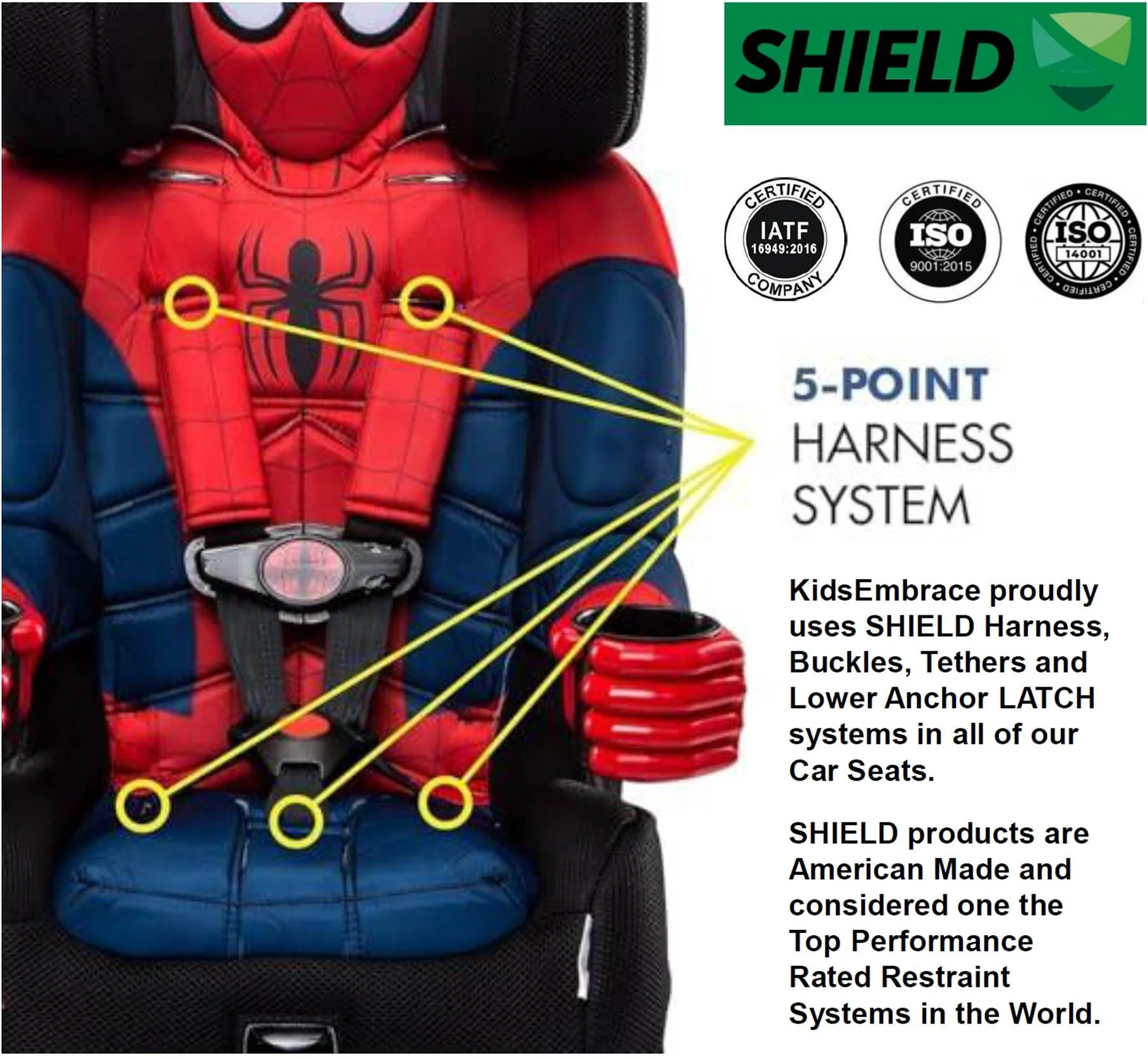 SPIDER-MAN | 2-in-1 Car Seat - Mearch