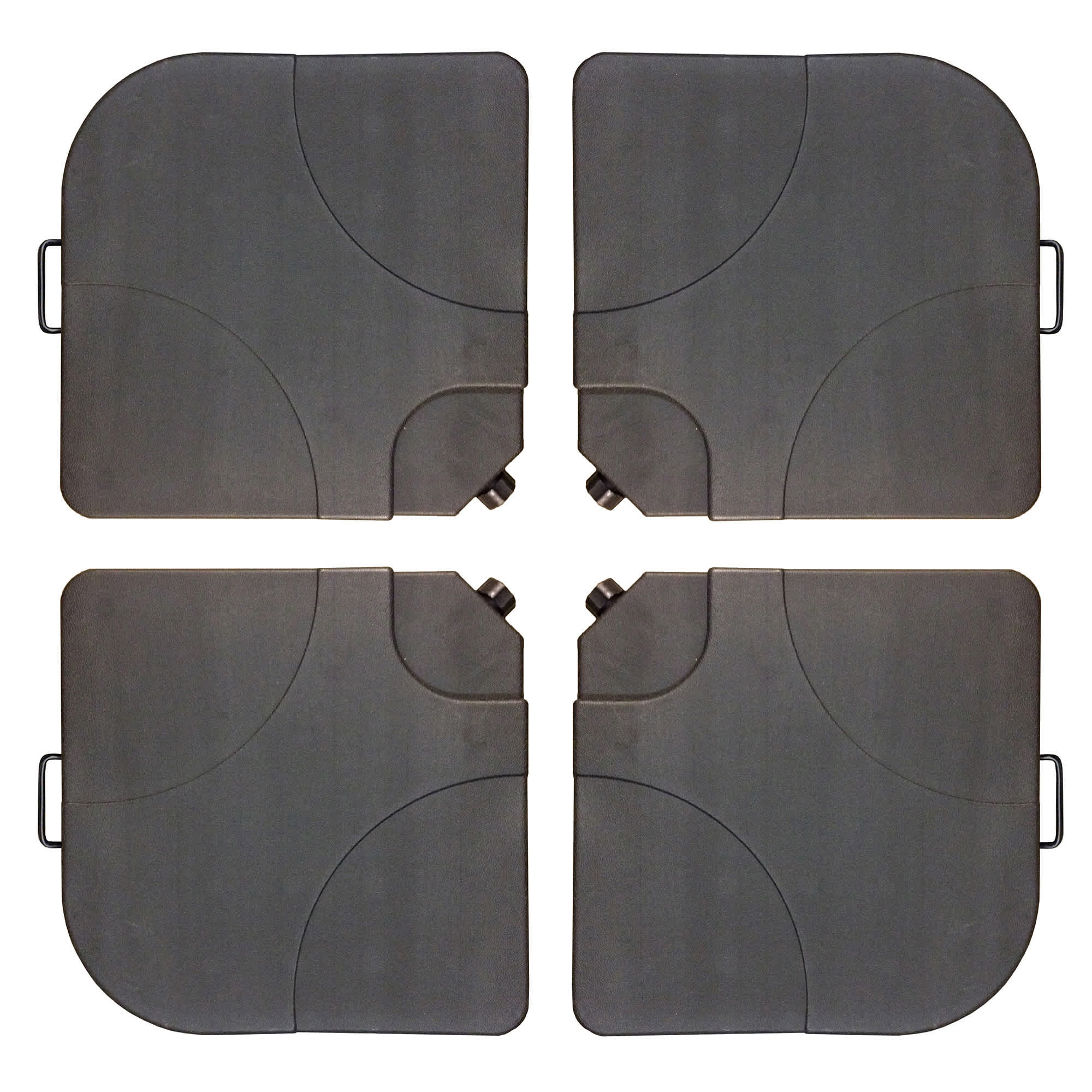 (4) 35-lb Resin Umbrella Base Weights in Black