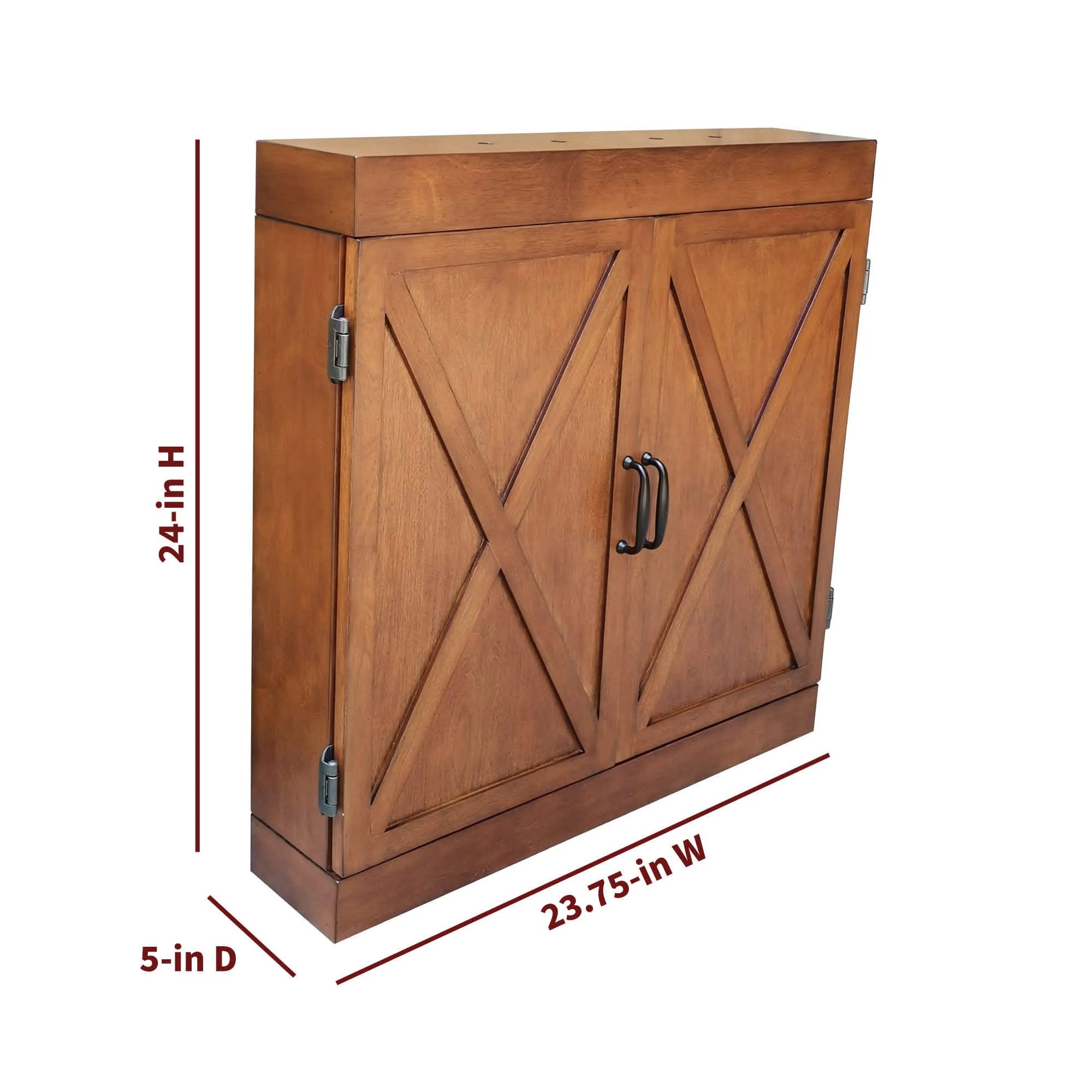 Farmington Bristle Dartboard and Cabinet Set - Walnut Finish