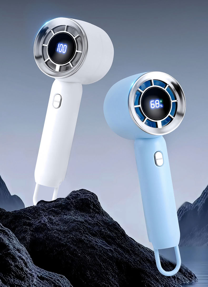 White Turbo Handheld Fan