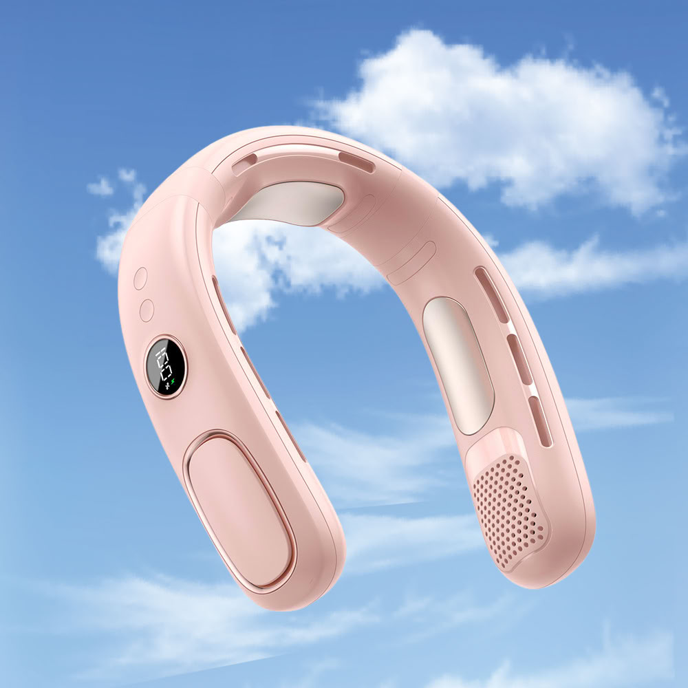 Soft Pink Neck Fan