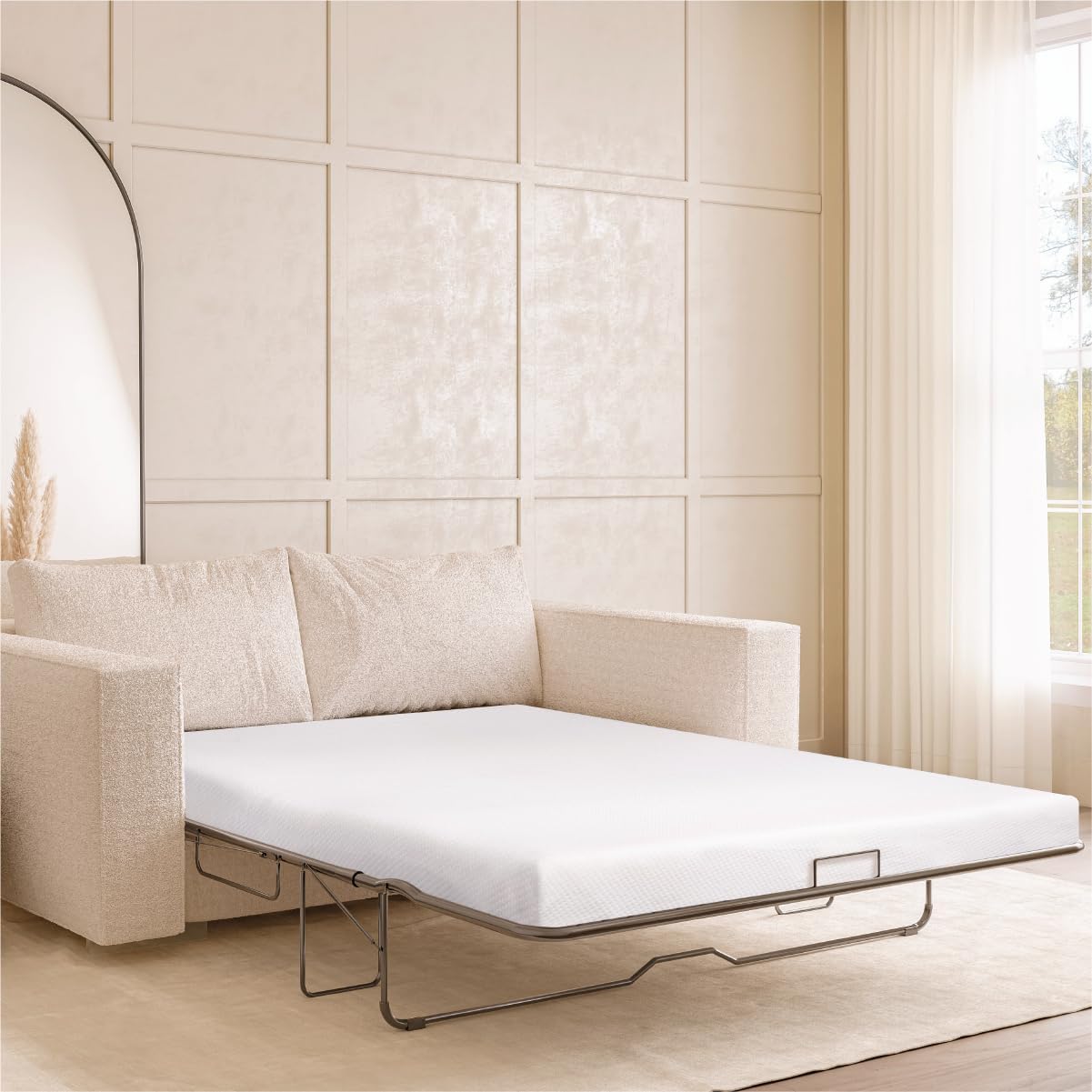 2025 4.5 Inch Memory Foam Replacement Mattress for Queen Size Sleeper Sofa and Couch Beds