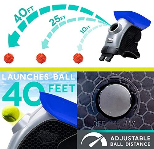 2025 Pet Automatic Tennis Ball Launcher Dog Toy with Adjustable Distance & Angles, Includes Power Adapter & Tennis Balls