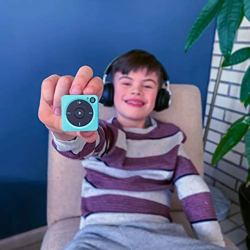 2025 Mighty Vibe Spotify and Amazon Music Player – Bluetooth & Wired Headphones – 1,000+ Song Storage – No Phone Needed – Blue flarmor