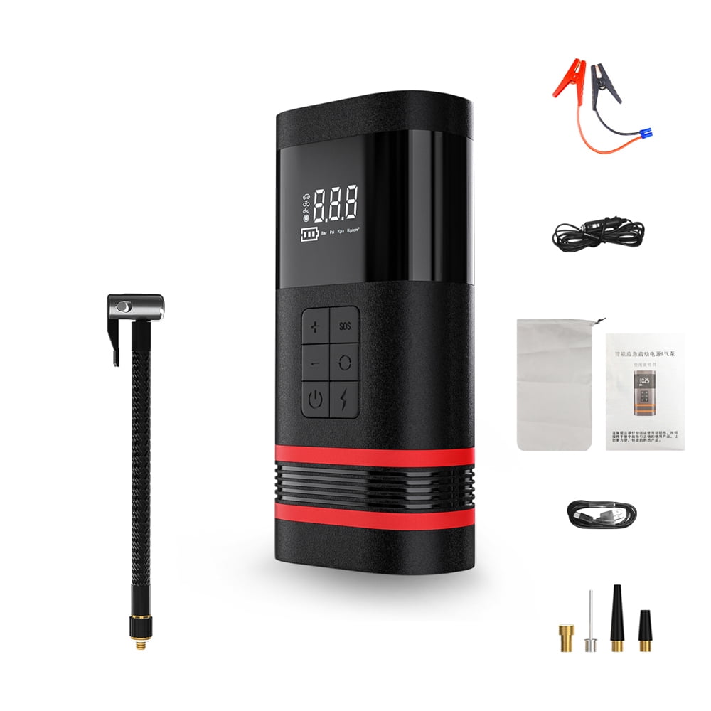 2025 4 in 1 Car Jump Starter with 150PSI Air Compressor 1000A Battery Booster(Up to 5.0L Gases Engines) 7500mAh Power Bank with LED Light