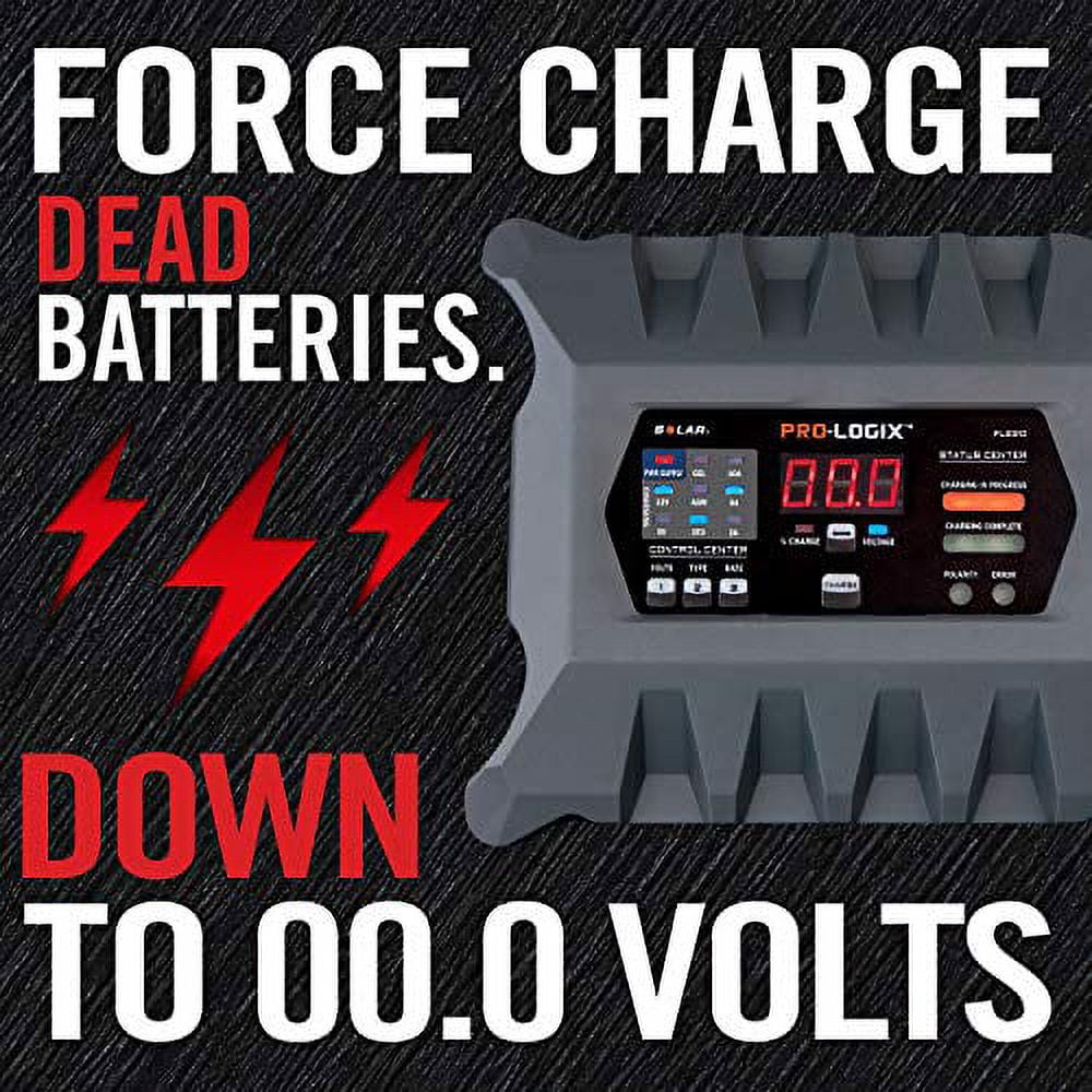 2025 Automotive PL2310 10-Amp Fully-Automatic Smart Charger, 6V and 12V Battery Charger, Battery Maintainer, and Stable Power Supply with Temperature Compensation