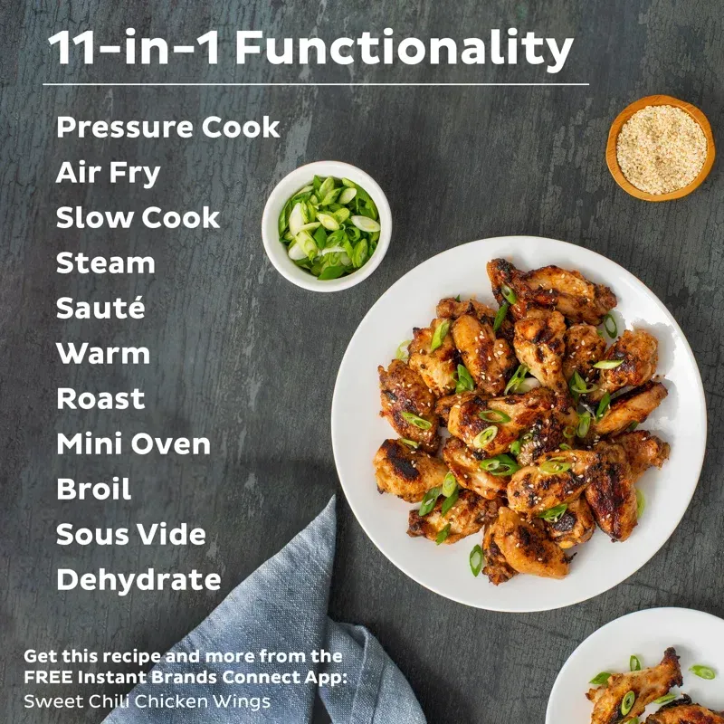 2025 Instant Pot Duo Crisp 11-in-1 Air Fryer & Pressure Cooker, 8-Qt, Stainless Steel