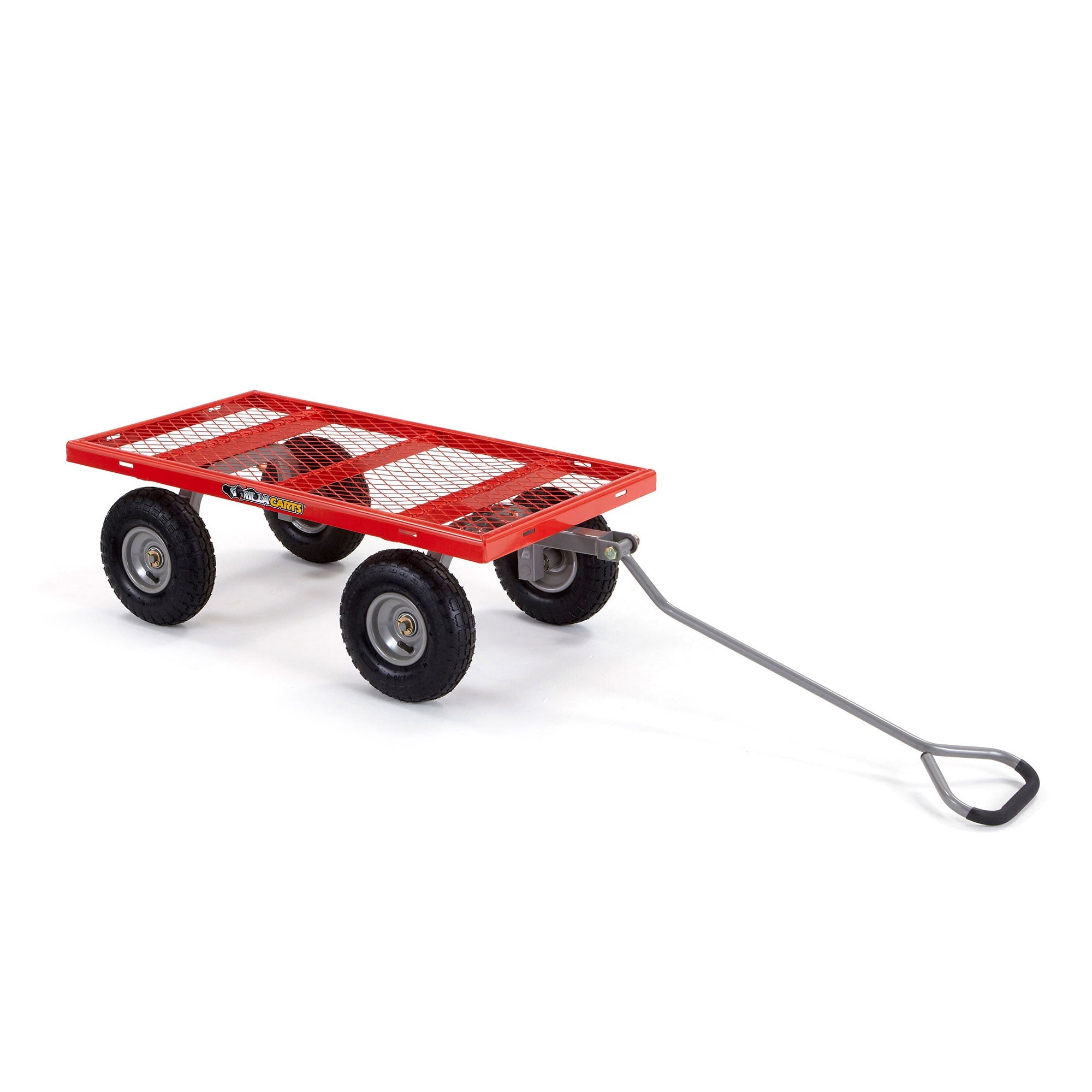 2025 800 Pound Capacity Heavy Duty Steel Mesh Utility Wagon Cart, Red