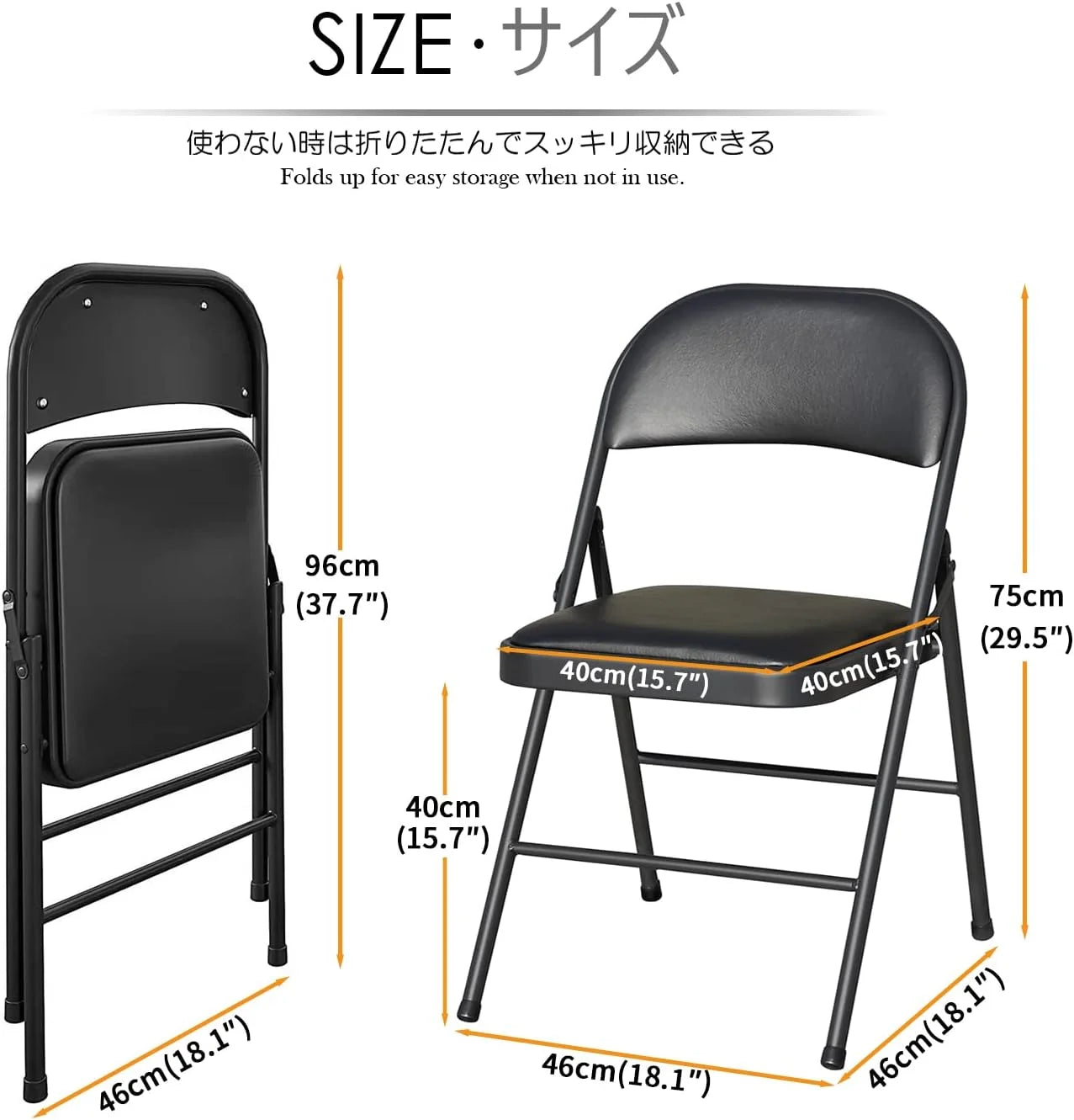 2025 Chairs 2 Pack Vinyl Padded Seat Easy Storage-Stackable Morden Commercial Seat with Powder-Coated Metal Frame Heavy Duty Foldable Chairs for Indoor Office
