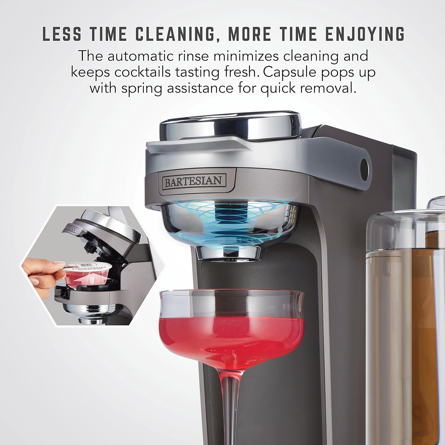 2025 Duet Cocktail Machine 2 Glass Spirit Bottles