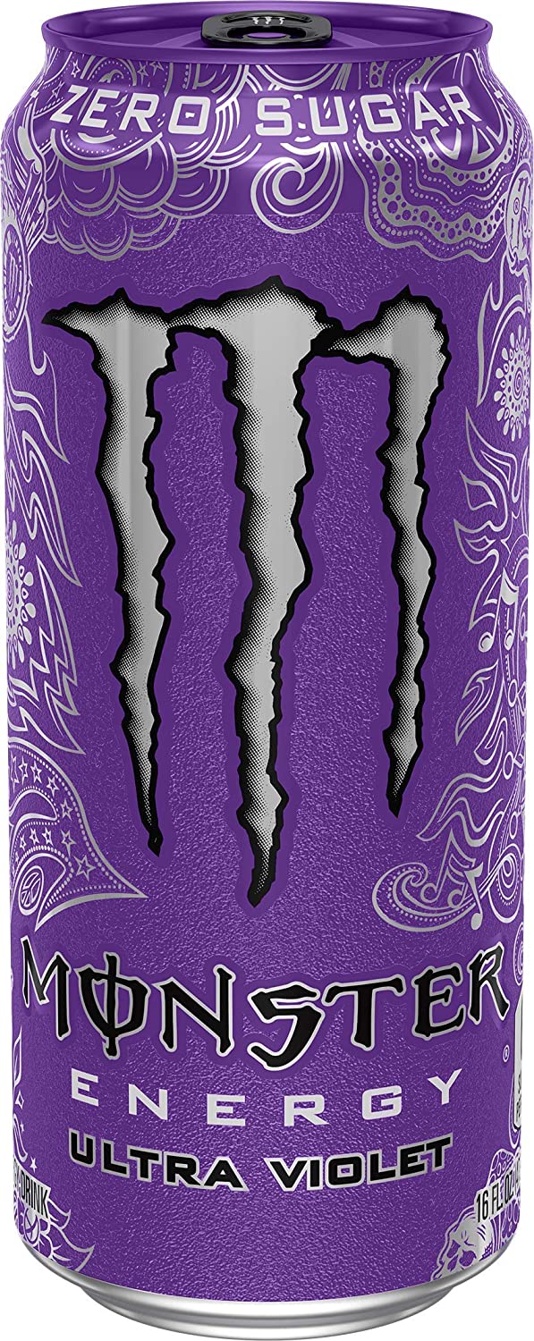 2025 Monster Energy Ultra Violet, Sugar Free Energy Drink, 16 Ounce (Pack of 24)