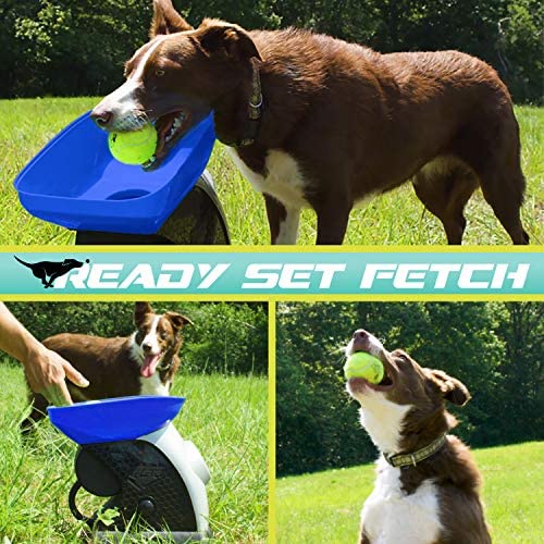 2025 Pet Automatic Tennis Ball Launcher Dog Toy with Adjustable Distance & Angles, Includes Power Adapter & Tennis Balls