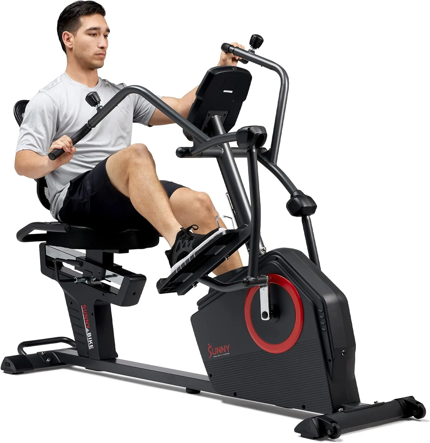 2025 Sunny Health & Fitness Smart Recumbent Elliptical Bike with Bluetooth, 16 Resistance Levels, and SunnyFit App – SF-RBE4886SMART