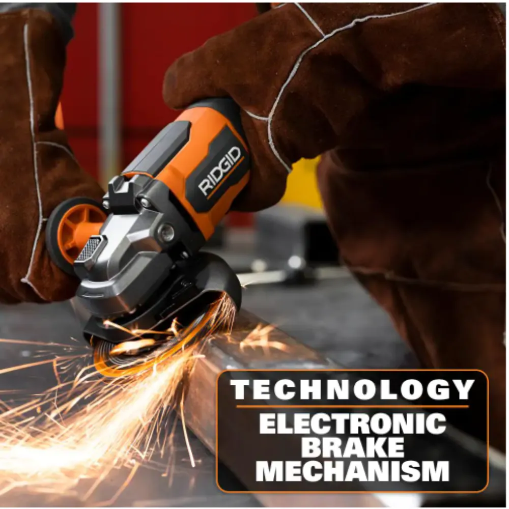 2025 8V Brushless Cordless 4-1/2 in. Angle Grinder Kit with 4.0 Ah Battery and Charger