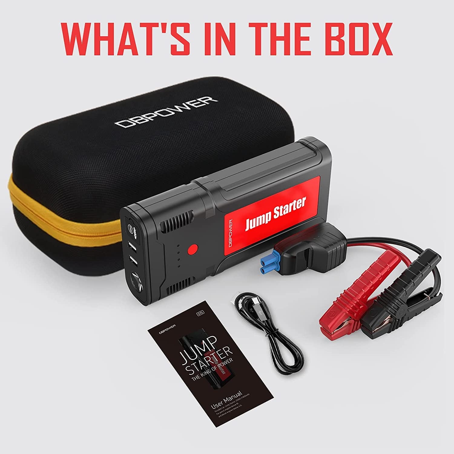 2025 G15 Portable Car Battery Jump Starter 12V 2500A 21800mAh Auto Battery Booster 8.0L Gasoline/6.5L Diesel Engines