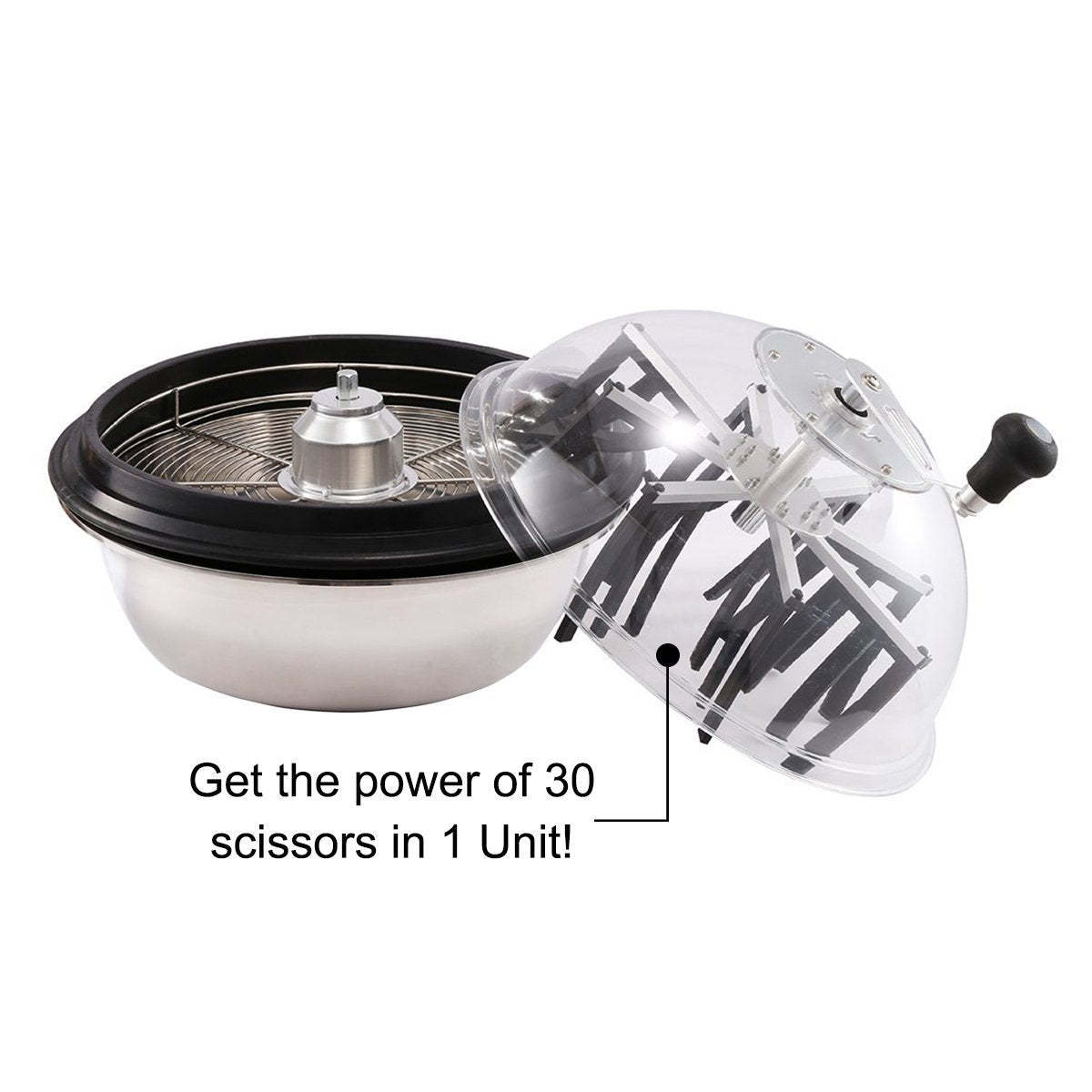 2025 19′′ Leaf Bowl Trimmer with Sharp Stainless Steel Blades for Wet & Dry Cutting