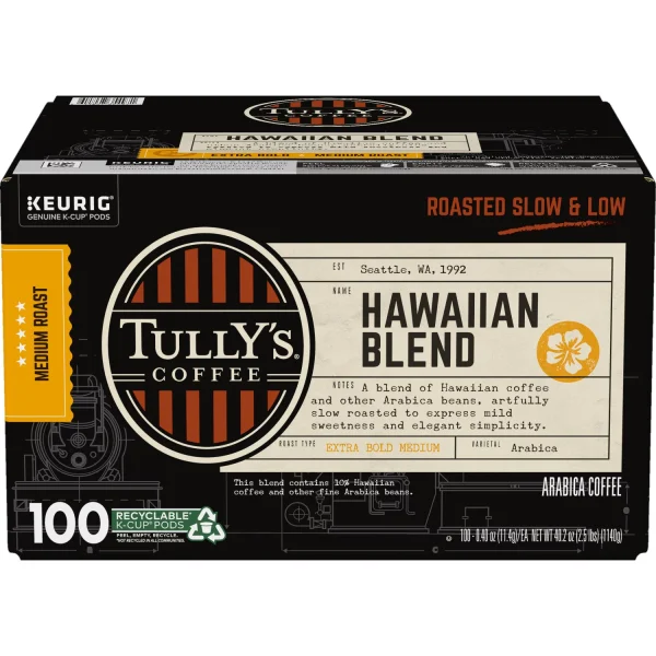 2025 Coffee Hawaiian Blend K-Cup for Keurig Brewers (Pack of 100)