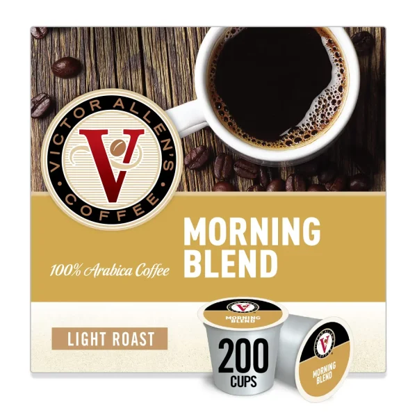 2025 Coffee Morning Blend Light Roast 200 Count Single Serve Coffee Pods for Keurig K-Cup Brewers