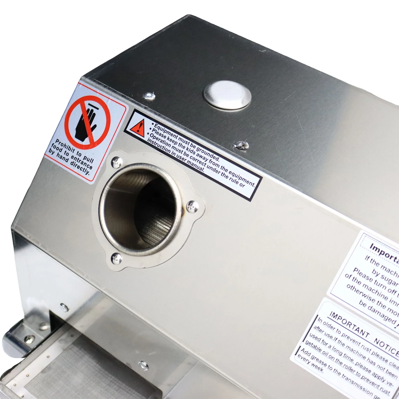 2025 Electric Sugar Cane Juicer with Three Stainless Steel Rollers, Commercial Juice Extractor for Citrus & Ginger