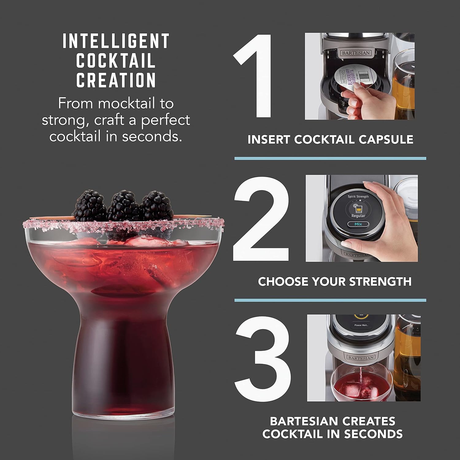 2025 Duet Cocktail Machine 2 Glass Spirit Bottles