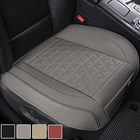 2025 PU Leather Car Seat Cover Protector for Front Seat bottom,Compatible with 90% Vehicles (Sedan SUV Pickup Mini Van) - 1 Piece,Gray