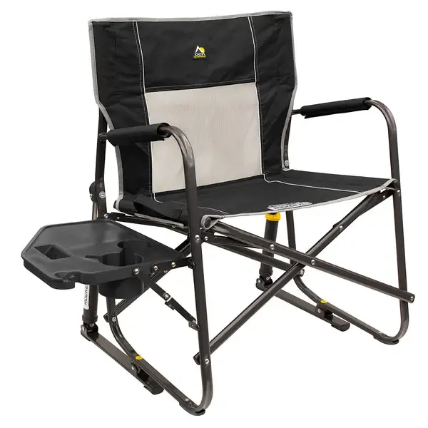 2025 Outdoor Freestyle Rocker XL Chair with Side Table, 400 lb Capacity, Spring-Action Rocking