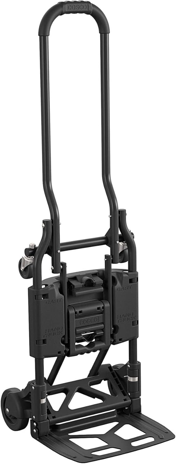 2025 12223BLK1E Shifter 2 in 1 Folding Hand Truck/Cart with Large Toe Plate, Black