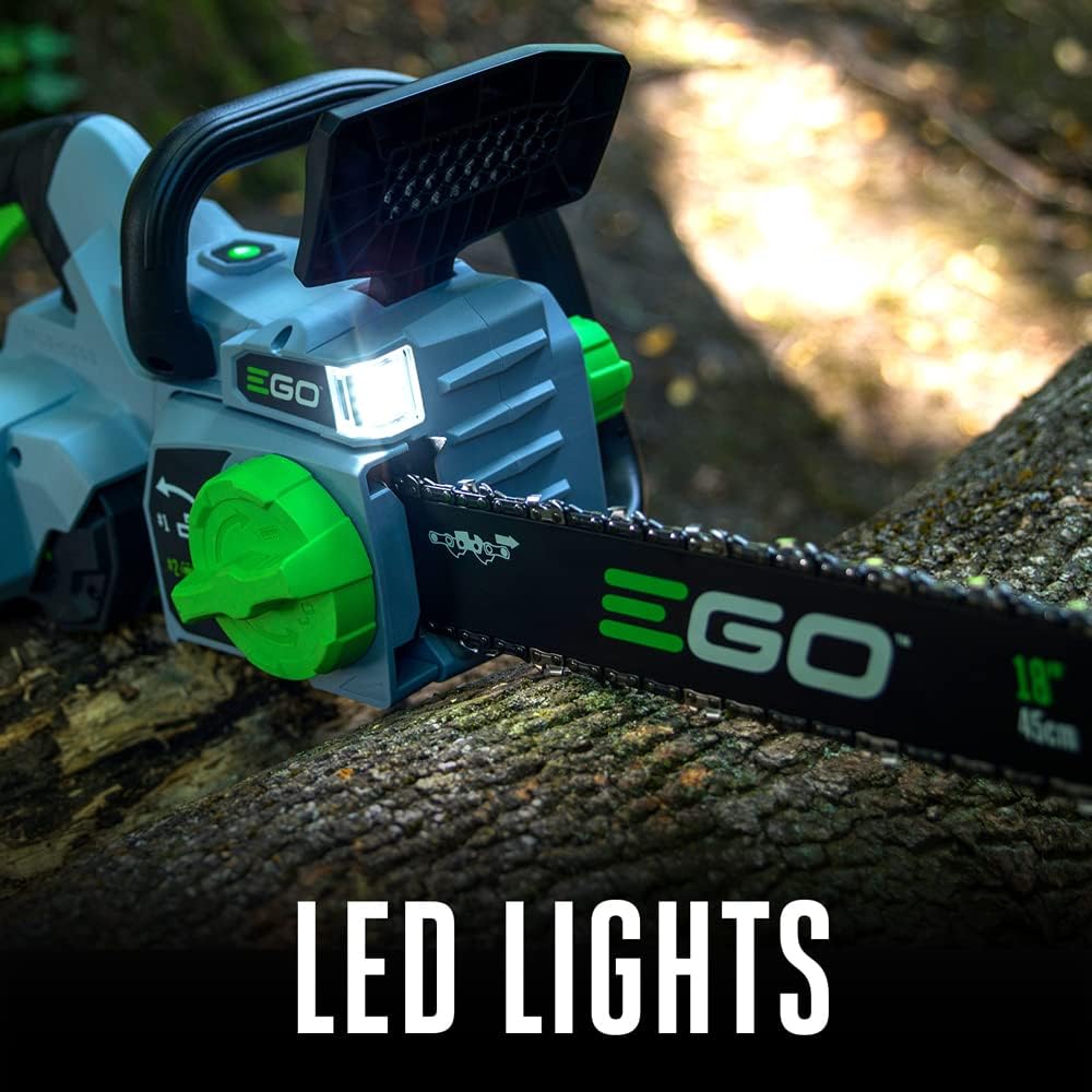 2025 Power+ 18-Inch 56-Volt Lithium-ion Cordless Chainsaw with 4.0Ah Battery and Charger Included