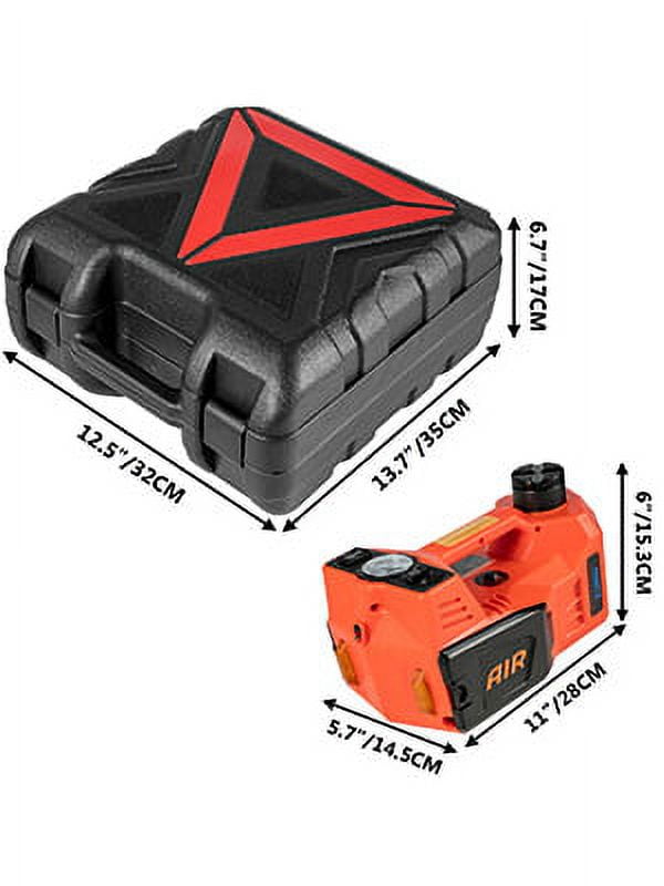 2025 Electric Car Jack 5T 11023lb 12V DC Auto Jack Kit with Impact Wrench and LED Flashlight All in One for SUV MPV Repairing Portable Tool Case