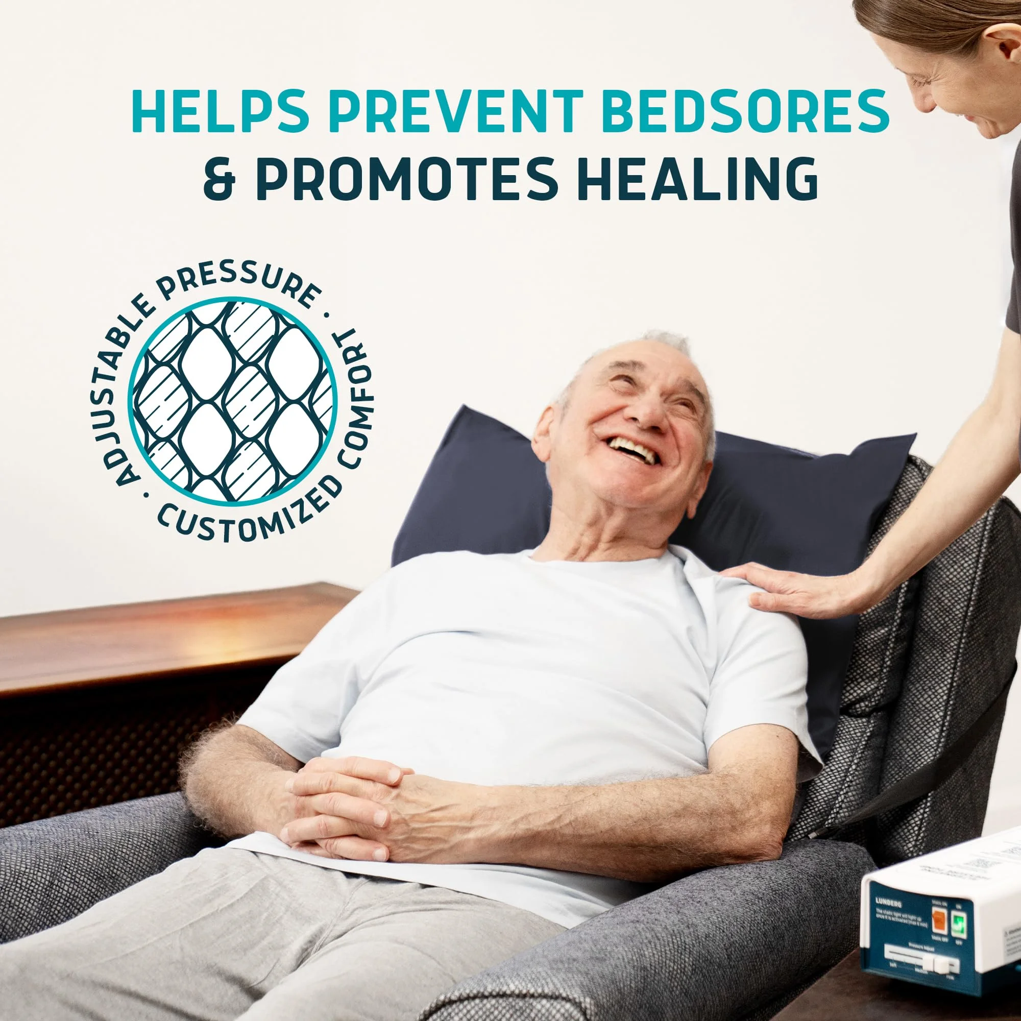 2025 Alternating Air Pressure Pad for Recliner Chair - Pressure Relief Cushion Topper for Recliner - Bed Sore Prevention - Includes Medical Grade Mattress Pad, Cover & Quiet Pump - Home or Hospital