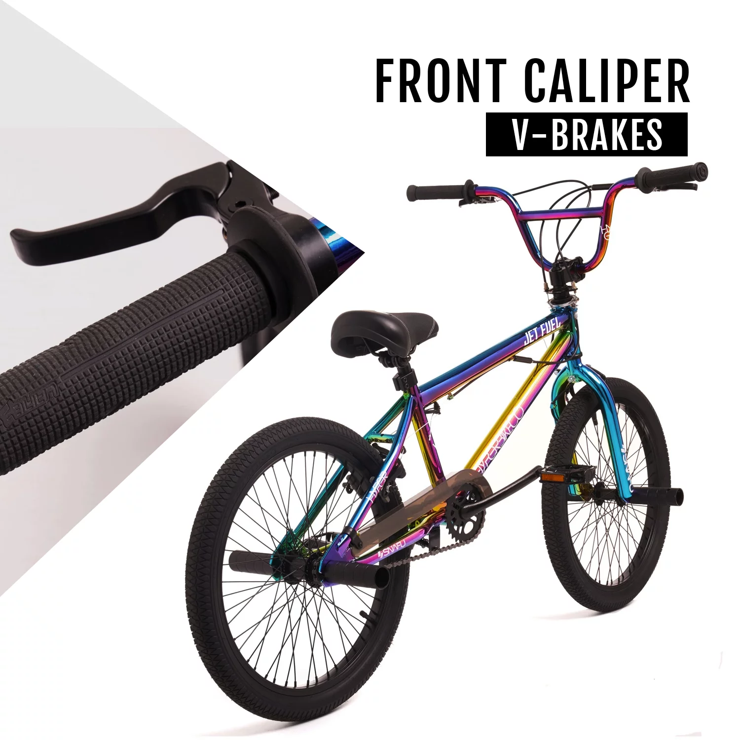 2025 Hyper Bicycles 20′′ Jet Fuel BMX Bike for Kids, Steel Frame, 360° Handlebar, Ages 8-13