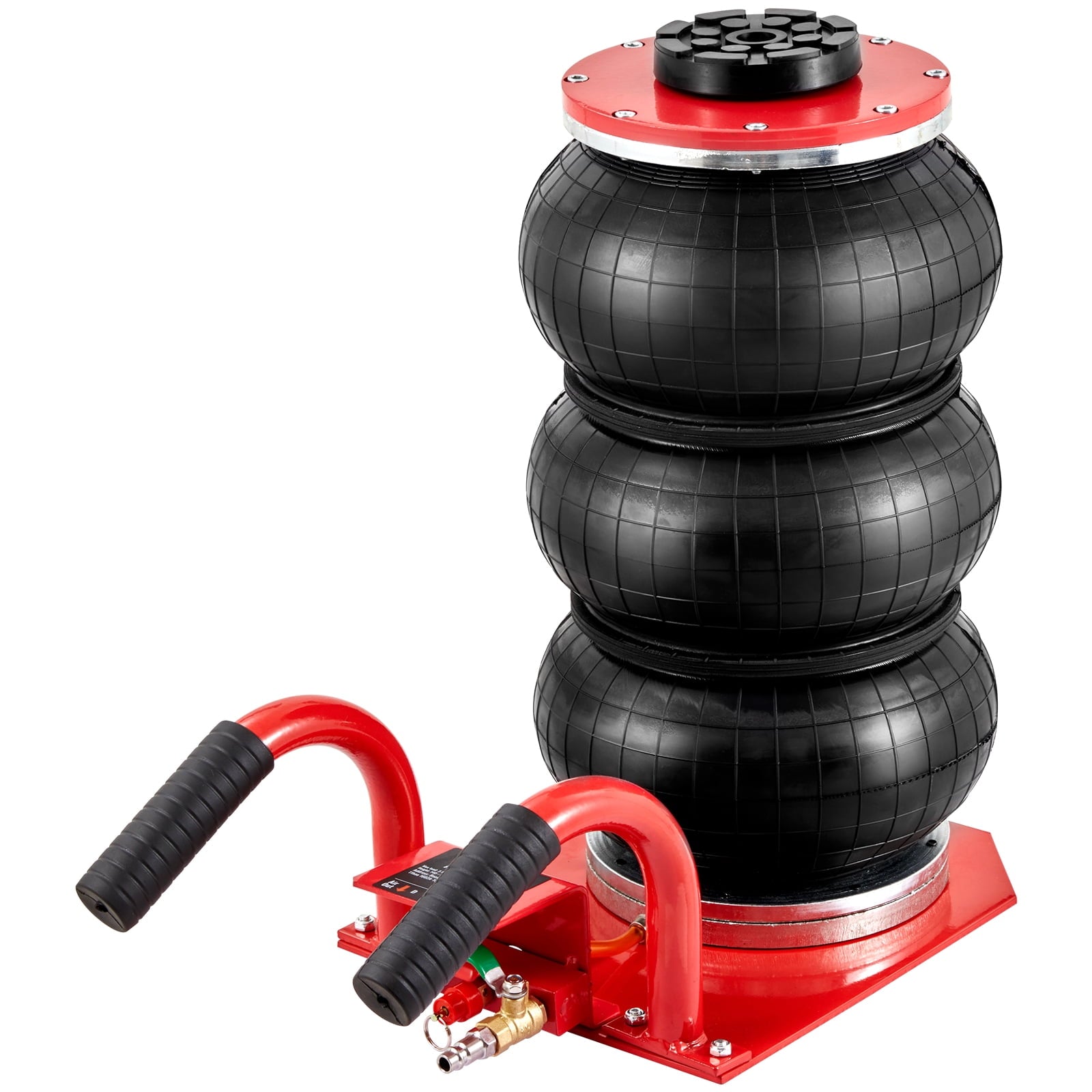 2025 Air Jack, 3 Ton/6600 lbs Triple Bag Air Jack, Airbag Jack with Six Steel Pipes, Lift up to 17.7 inch/450 mm, 3-5 s Fast Lifting Pneumatic Jack, with Short Handles for Cars, Garages, Repair