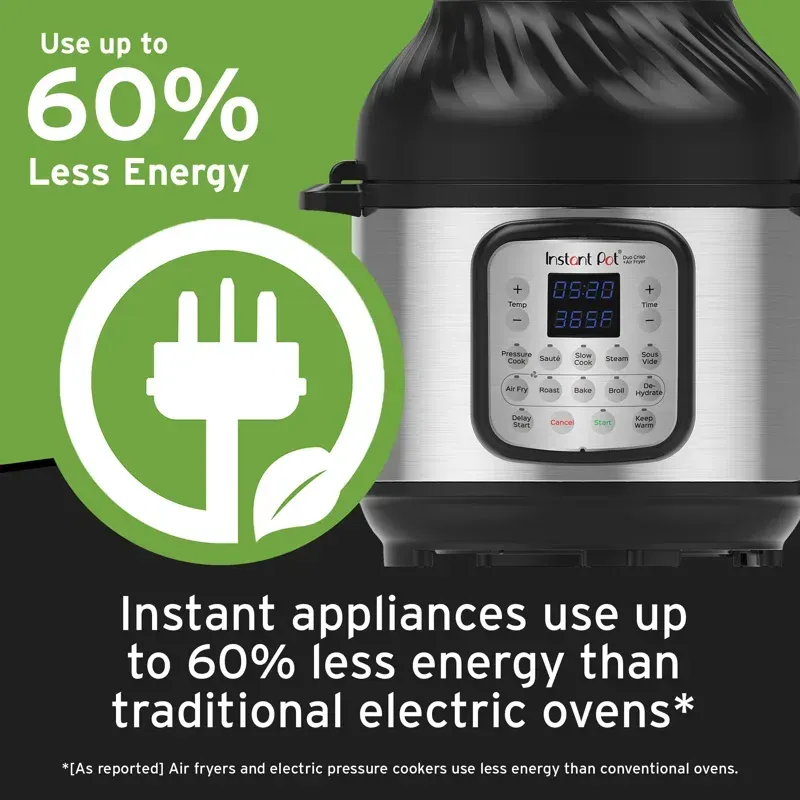 2025 Instant Pot Duo Crisp 11-in-1 Air Fryer & Pressure Cooker, 8-Qt, Stainless Steel