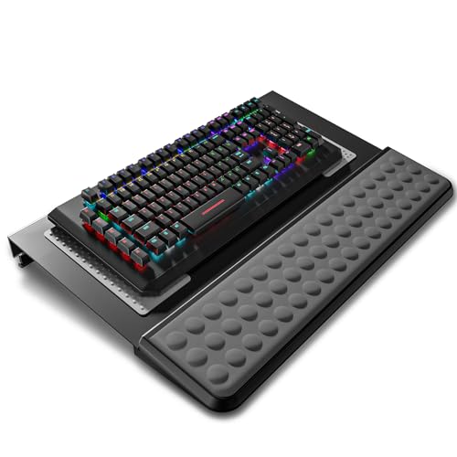 2025 Computer Tilt Keyboard Stand with Comfort Keyboard Wrist Rest Fits All Keyboard Sizes